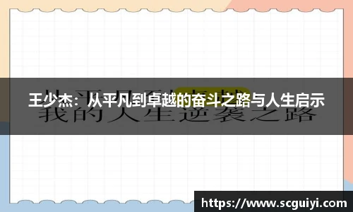 王少杰：从平凡到卓越的奋斗之路与人生启示